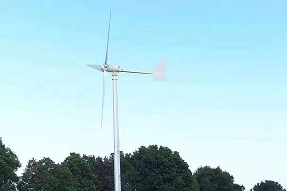 Usine horizontale résidentielle horizontale d'énergie éolienne d'axe de générateur de turbine de vent d'axe de 1KW 48V
