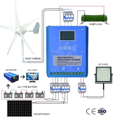 Puissance de générateur de turbine de vent du système complet 48V 96V 100Ah 200Ah de turbine de vent IP54
