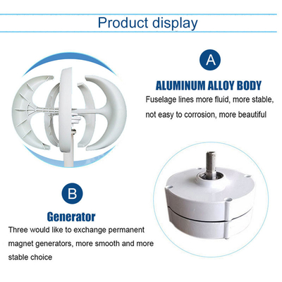 Le toit d'ODM d'OEM a monté le moulin de vent vertical vertical de la turbine de vent d'axe 200W 12V pour l'usage de ménage
